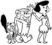 coloriage flintstones la famille laroche